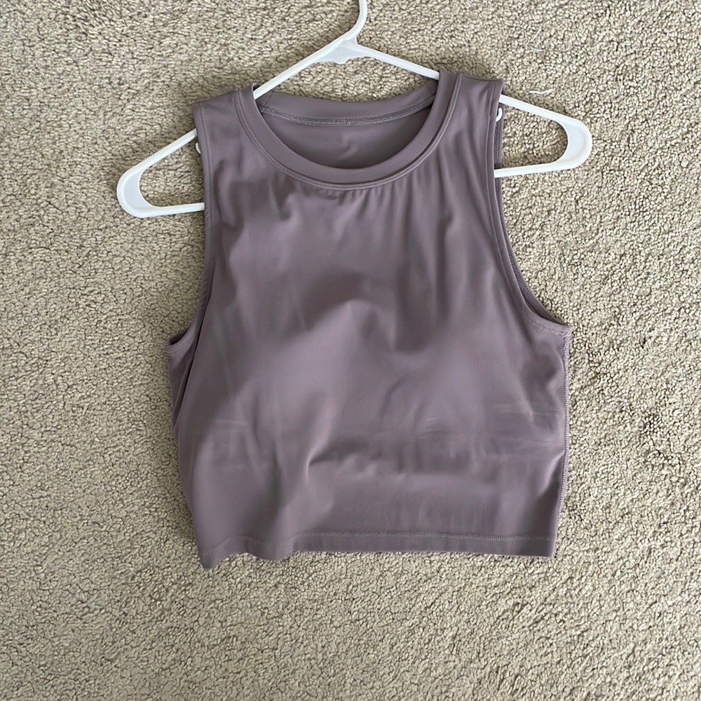 Purple/grey cropped tank